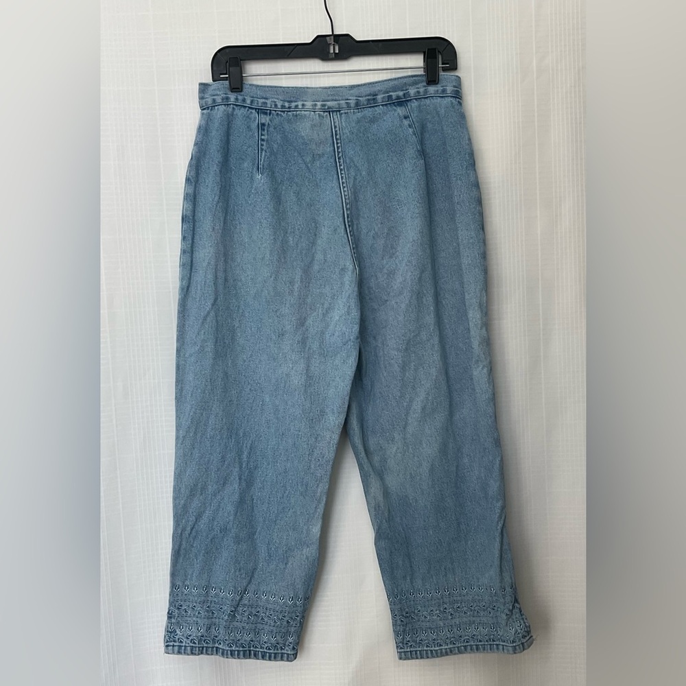 Vintage Bill Blass Light Blue Cropped Women's Jeans - Picture 2 of 5